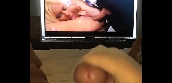  cumshot while wife is sleeping in nylon